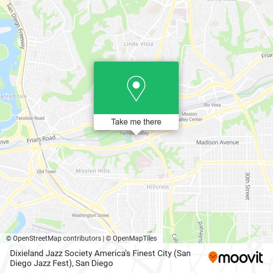 Mapa de Dixieland Jazz Society America's Finest City (San Diego Jazz Fest)