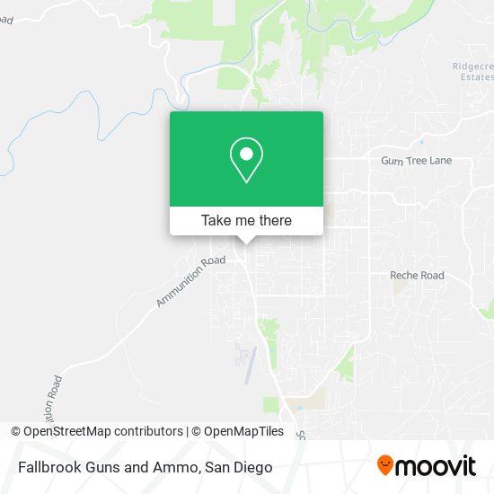 Fallbrook Guns and Ammo map