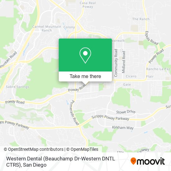 Mapa de Western Dental (Beauchamp Dr-Western DNTL CTRS)