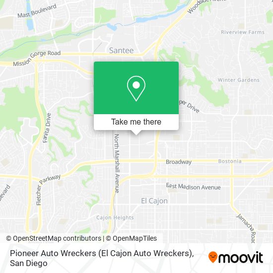 Pioneer Auto Wreckers (El Cajon Auto Wreckers) map