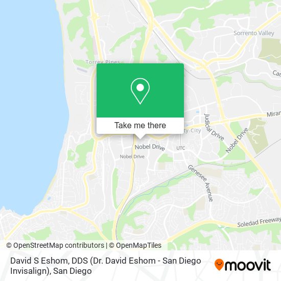 Mapa de David S Eshom, DDS (Dr. David Eshom - San Diego Invisalign)