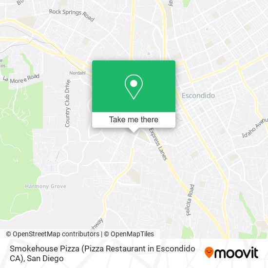 Smokehouse Pizza (Pizza Restaurant in Escondido CA) map