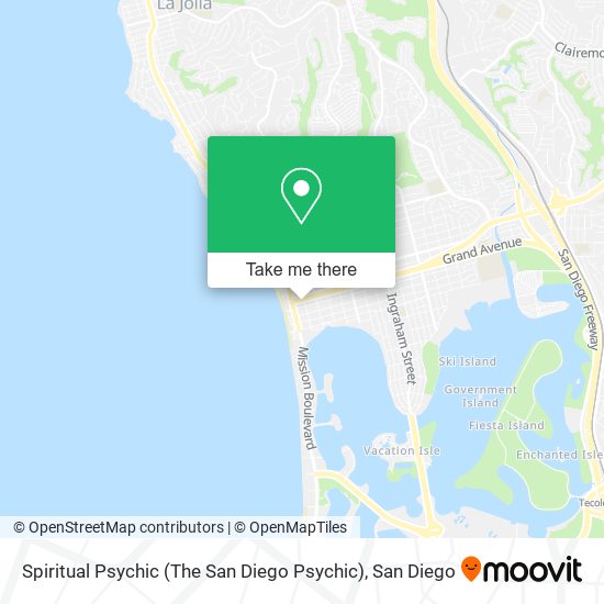 Mapa de Spiritual Psychic (The San Diego Psychic)
