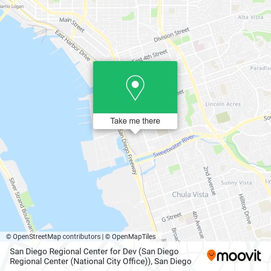 Mapa de San Diego Regional Center for Dev (San Diego Regional Center (National City Office))