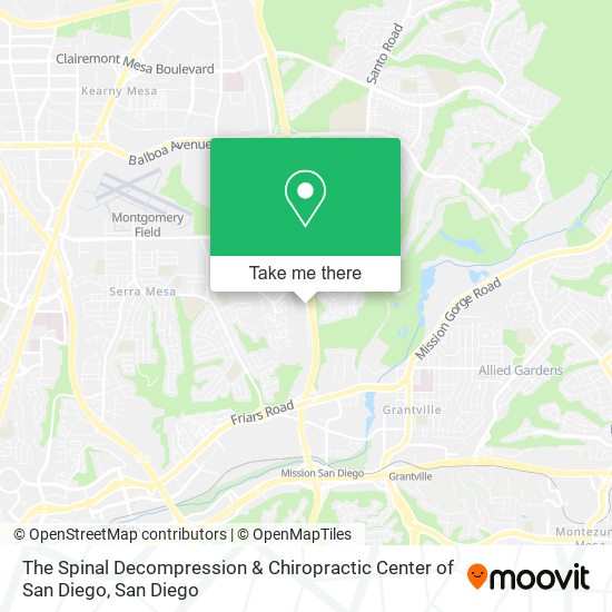 Mapa de The Spinal Decompression & Chiropractic Center of San Diego