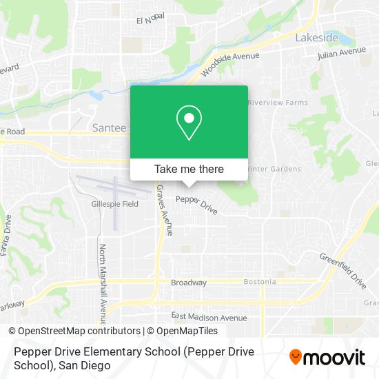 Mapa de Pepper Drive Elementary School