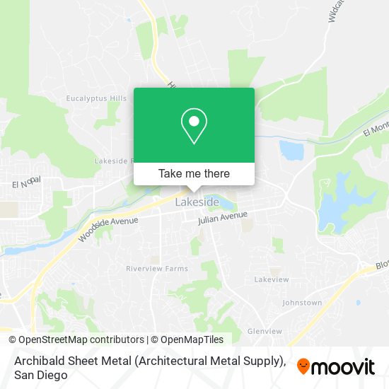 Mapa de Archibald Sheet Metal (Architectural Metal Supply)