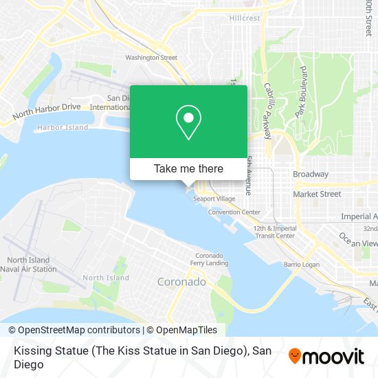 Kissing Statue (The Kiss Statue in San Diego) map