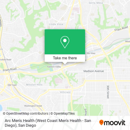 Mapa de Arc Men's Health (West Coast Men's Health - San Diego)