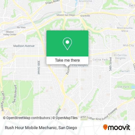 Mapa de Rush Hour Mobile Mechanic
