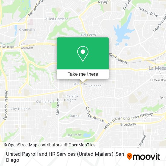 Mapa de United Payroll and HR Services (United Mailers)