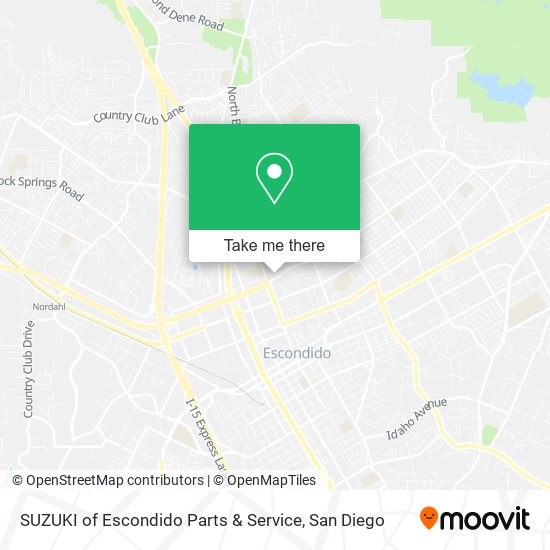 Mapa de SUZUKI of Escondido Parts & Service