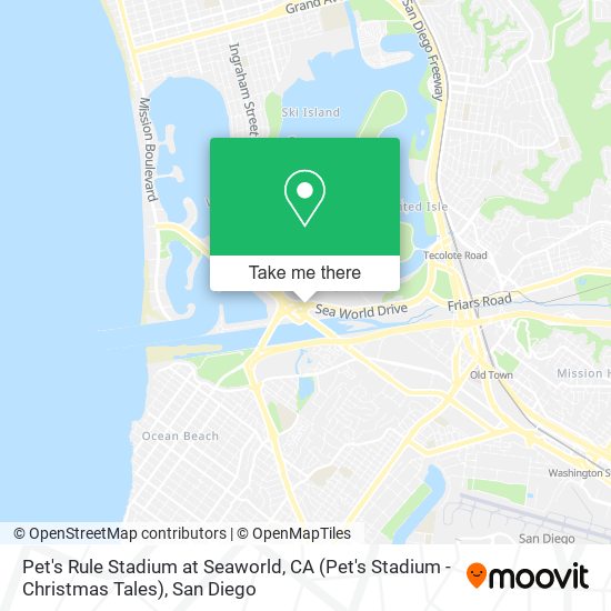 Pet's Rule Stadium at Seaworld, CA (Pet's Stadium - Christmas Tales) map