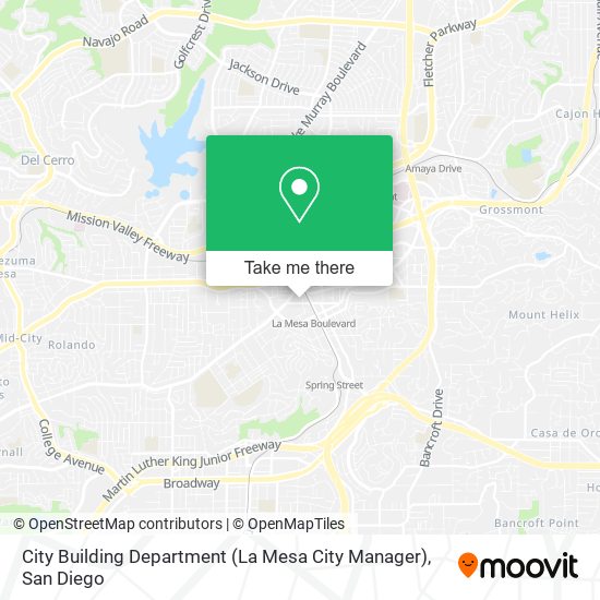 City Building Department (La Mesa City Manager) map