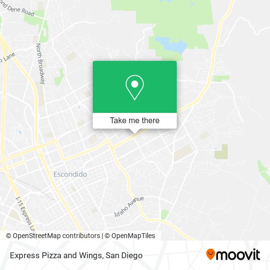 Mapa de Express Pizza and Wings