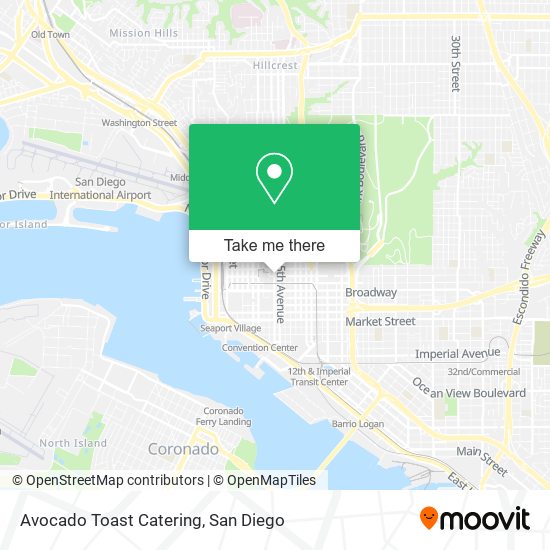 Mapa de Avocado Toast Catering