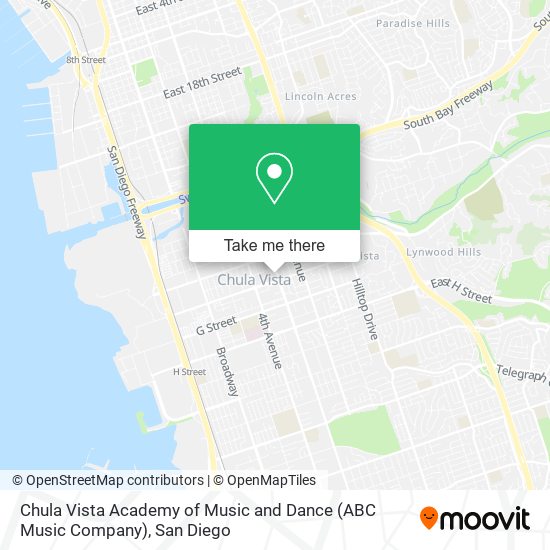 Chula Vista Academy of Music and Dance (ABC Music Company) map