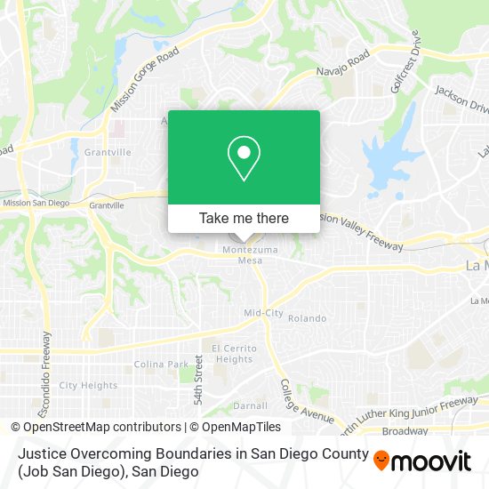 Justice Overcoming Boundaries in San Diego County (Job San Diego) map