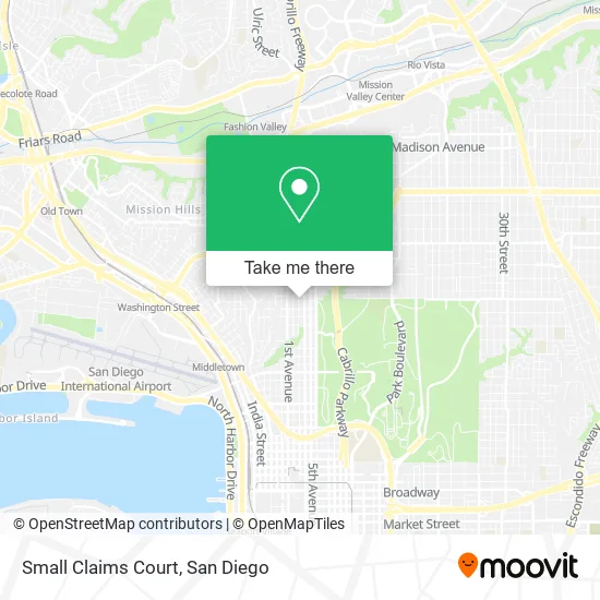 Mapa de Small Claims Court