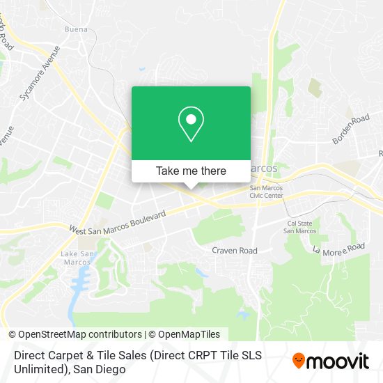 Mapa de Direct Carpet & Tile Sales (Direct CRPT Tile SLS Unlimited)