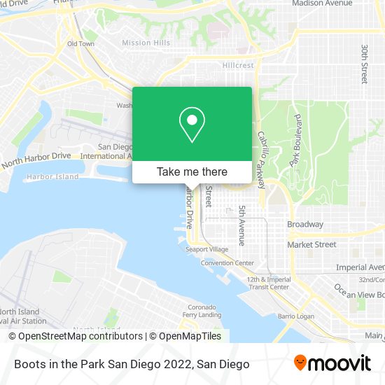 Mapa de Boots in the Park San Diego 2022
