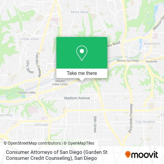 Mapa de Consumer Attorneys of San Diego (Garden St Consumer Credit Counseling)
