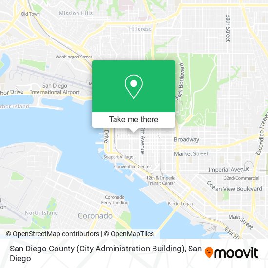 San Diego County (City Administration Building) map