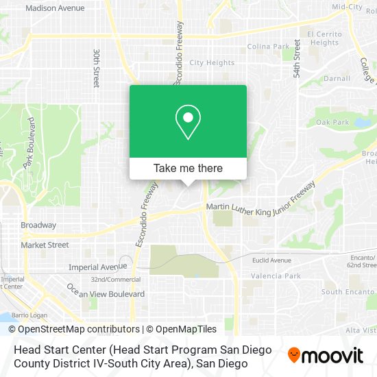 Head Start Center (Head Start Program San Diego County District IV-South City Area) map