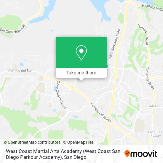 Mapa de West Coast Martial Arts Academy (West Coast San Diego Parkour Academy)