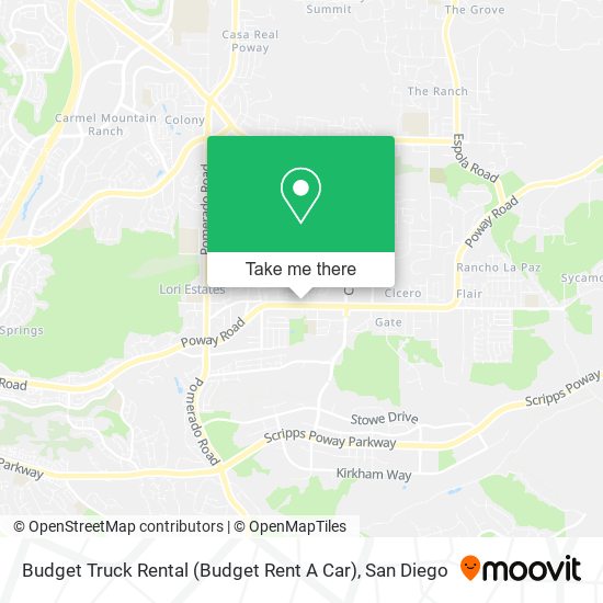 Mapa de Budget Truck Rental (Budget Rent A Car)