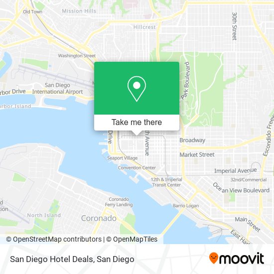 Mapa de San Diego Hotel Deals