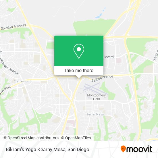 Bikram's Yoga Kearny Mesa map