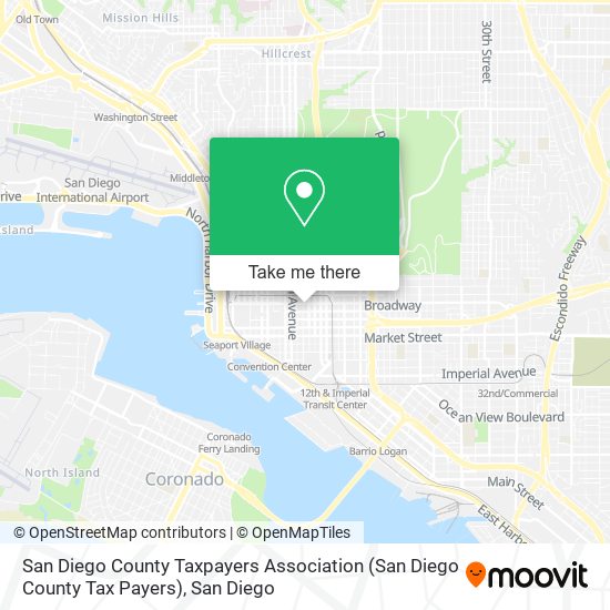 Mapa de San Diego County Taxpayers Association (San Diego County Tax Payers)