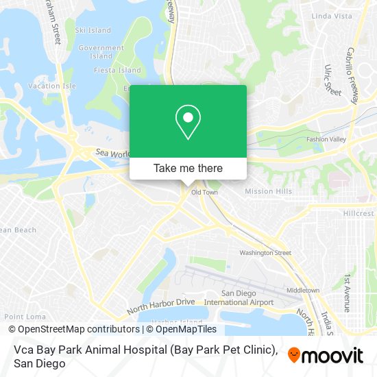 Mapa de Vca Bay Park Animal Hospital (Bay Park Pet Clinic)