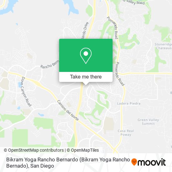 Mapa de Bikram Yoga Rancho Bernardo