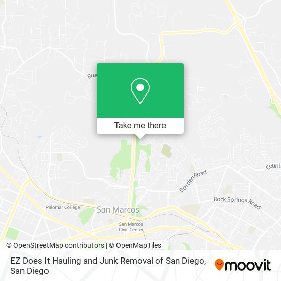 EZ Does It Hauling and Junk Removal of San Diego map