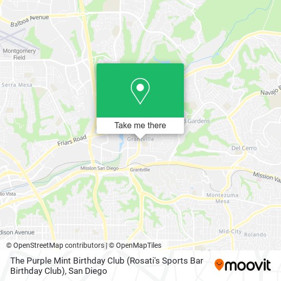 Mapa de The Purple Mint Birthday Club (Rosati's Sports Bar Birthday Club)