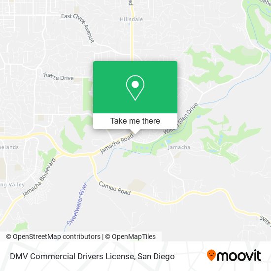 Mapa de DMV Commercial Drivers License