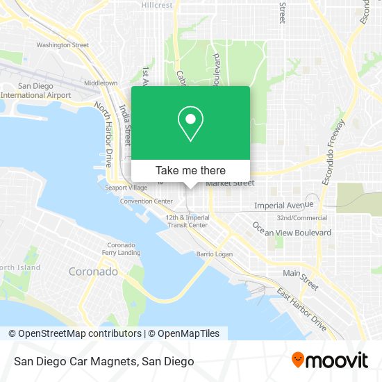 San Diego Car Magnets map