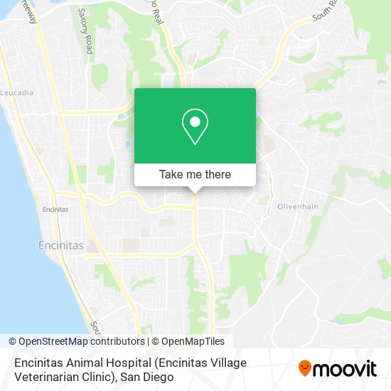 Mapa de Encinitas Animal Hospital (Encinitas Village Veterinarian Clinic)