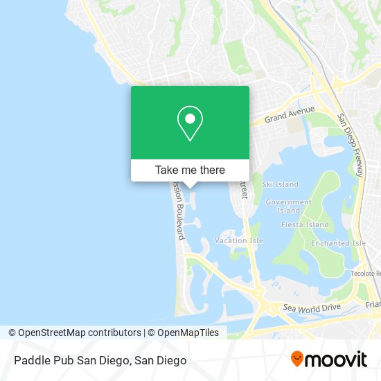 Paddle Pub San Diego map