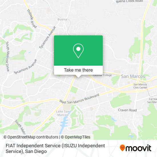 Mapa de FIAT Independent Service (ISUZU Independent Service)