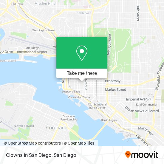 Mapa de Clowns in San Diego