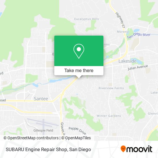 SUBARU Engine Repair Shop map