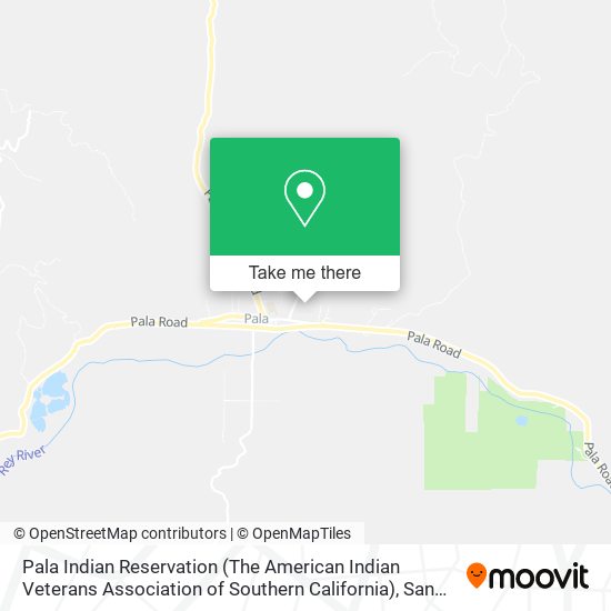 Mapa de Pala Indian Reservation (The American Indian Veterans Association of Southern California)