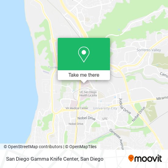 Mapa de San Diego Gamma Knife Center
