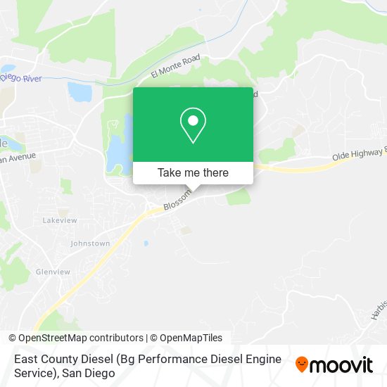 Mapa de East County Diesel (Bg Performance Diesel Engine Service)