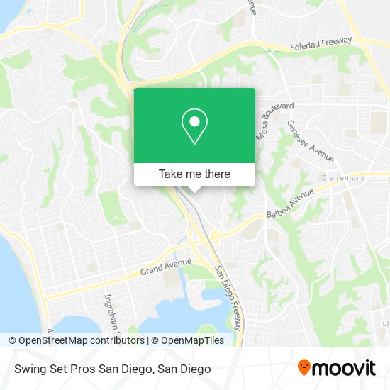 Mapa de Swing Set Pros San Diego