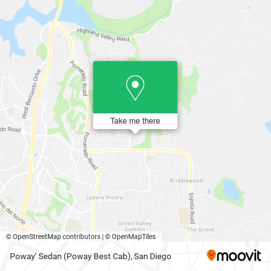 Mapa de Poway' Sedan (Poway Best Cab)