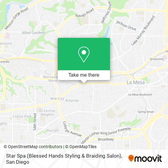 Mapa de Star Spa (Blessed Hands Styling & Braiding Salon)